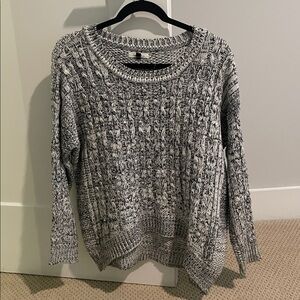 Black and White Knit Sweater